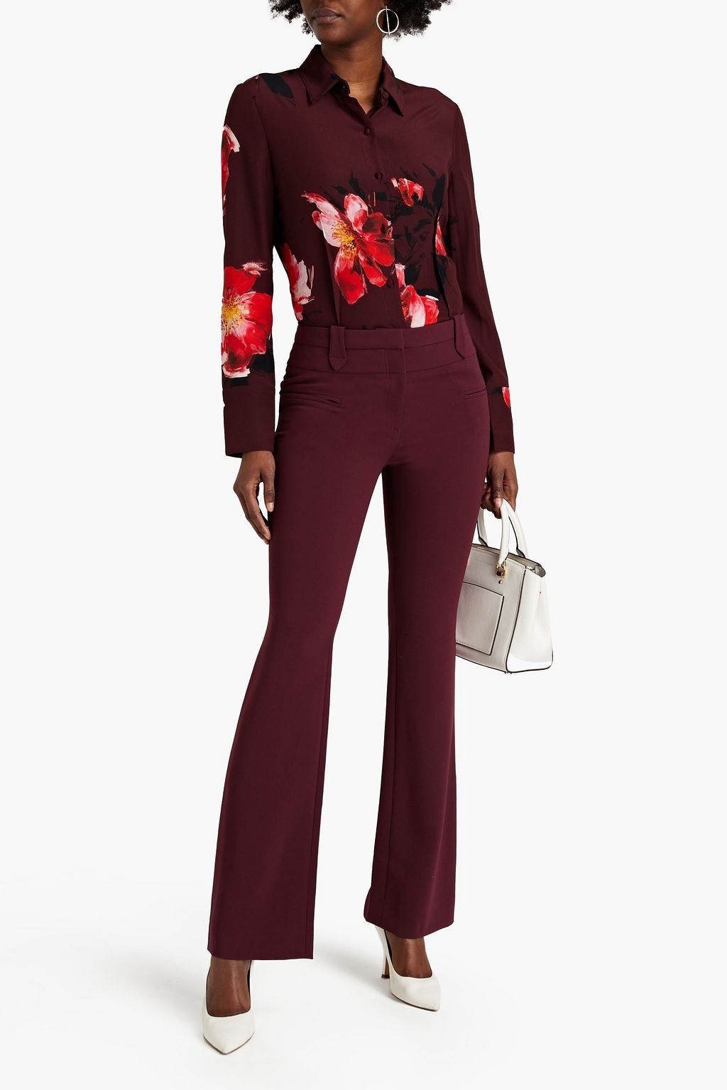 ALTUZARRA Floral-print silk crepe de chine shirt