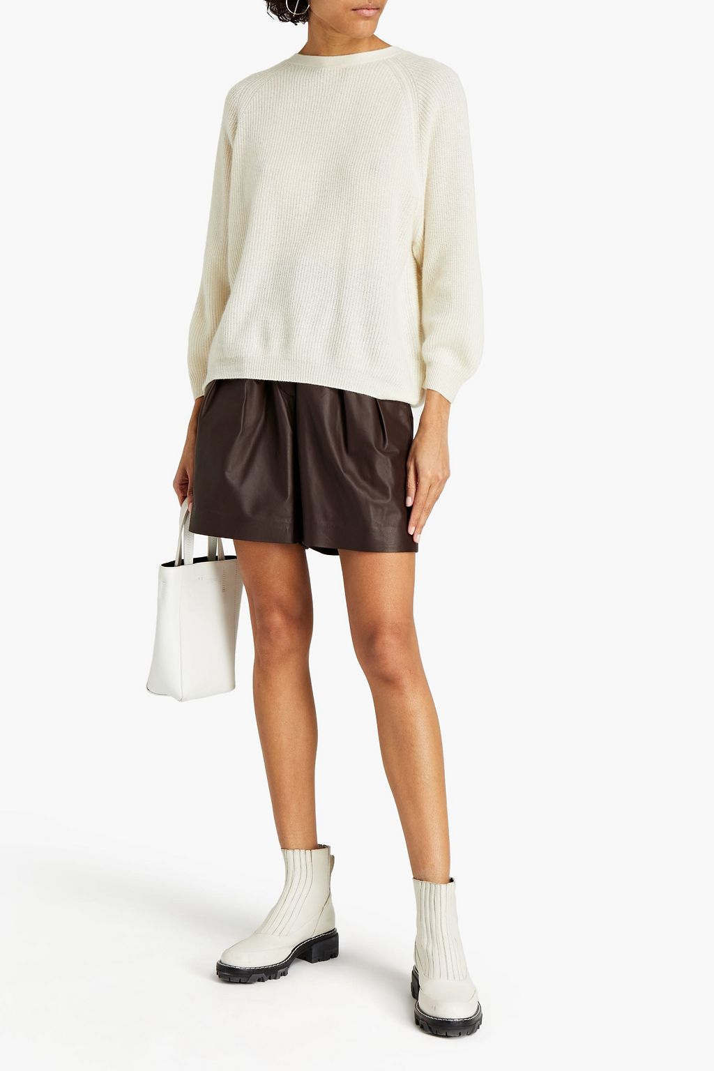 BA&SH Cramy twist-back ribbed cashmere sweater