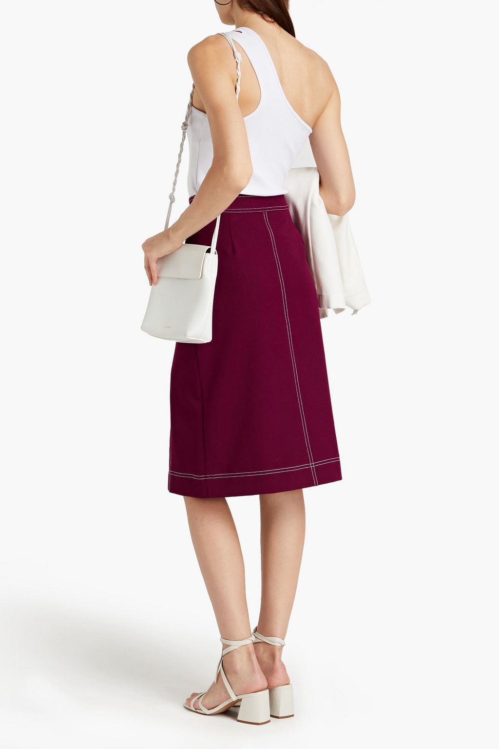 SEE BY CHLOÉ Button-embellished twill skirt