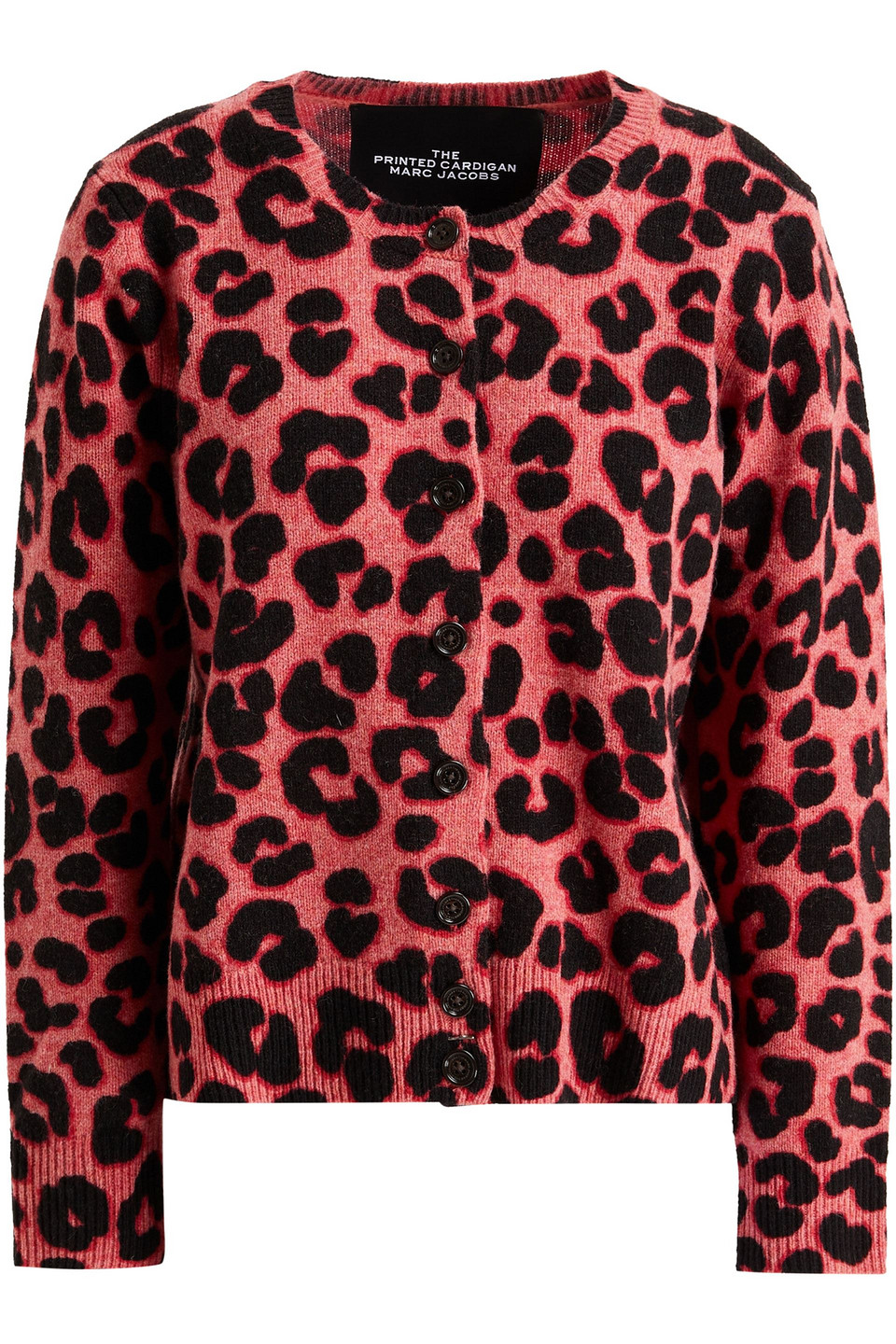 Marc Jacobs Woman Leopard-print Wool Cardigan Pink Size L