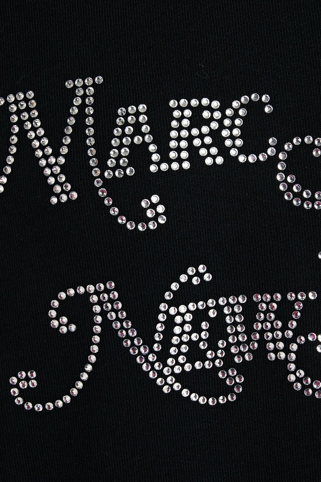 MARC JACOBS Crystal-embellished French cotton-terry hoodie
