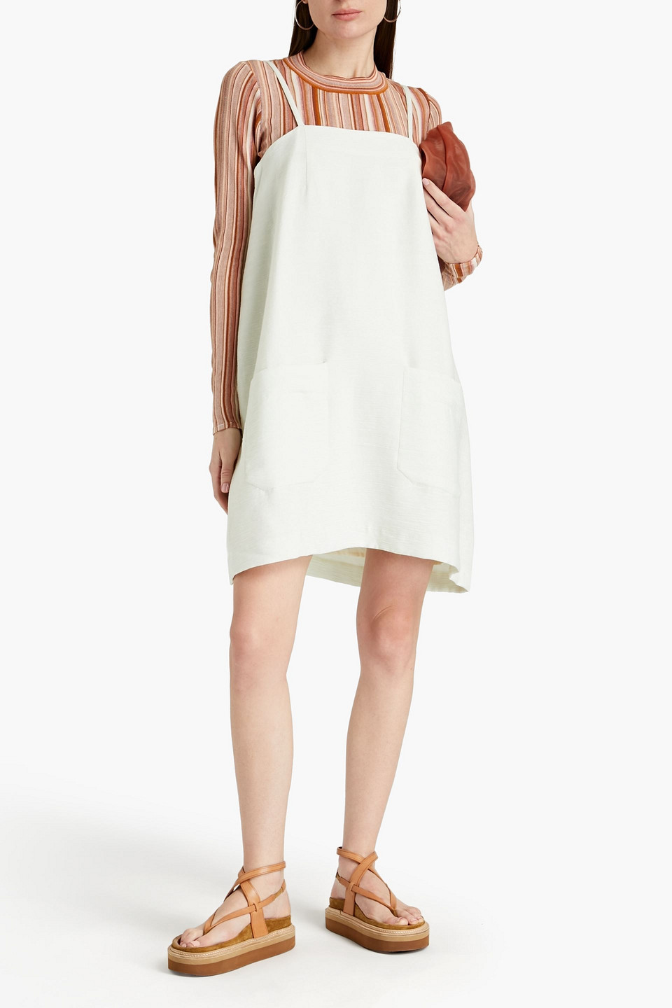 Rodebjer Crepon Mini Dress In Light Green