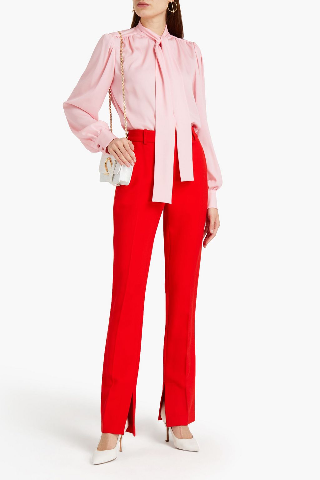 DOLCE&GABBANA Silk-blend crepe de chine shirt