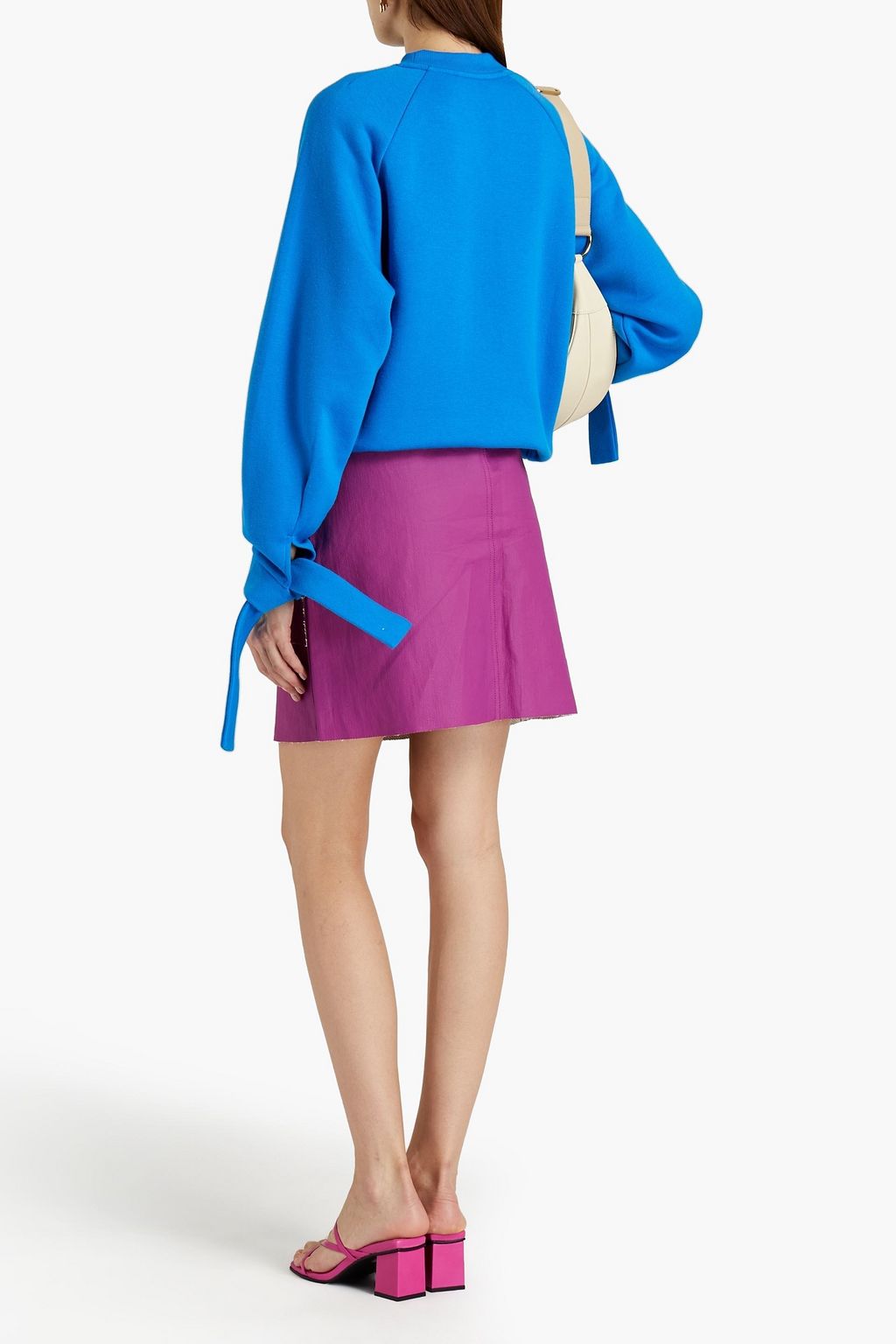 RODEBJER Christo coated tweed mini skirt