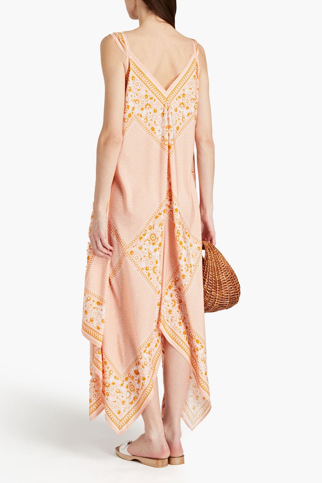 SEE BY CHLOÉ Asymmetric printed silk midi dress