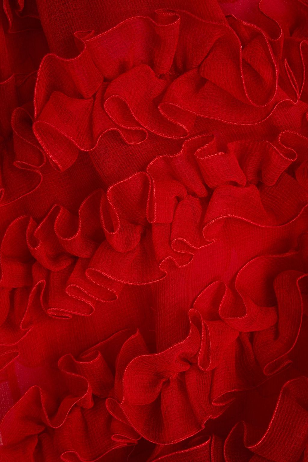 DOLCE&GABBANA Schluppenbluse aus Seidenorganza mit Rüschen