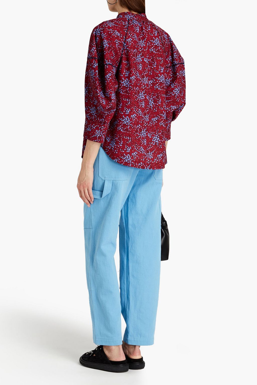 SEE BY CHLOÉ Gathered printed crepe blouse