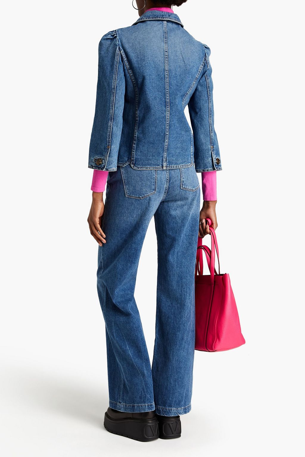 THE MARC JACOBS Button-embellished denim jacket