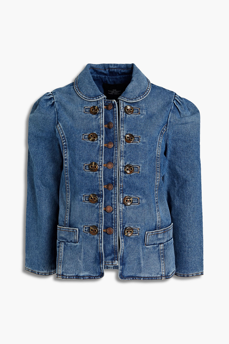 Marc Jacobs Woman Button-embellished Denim Jacket Mid Denim Size S