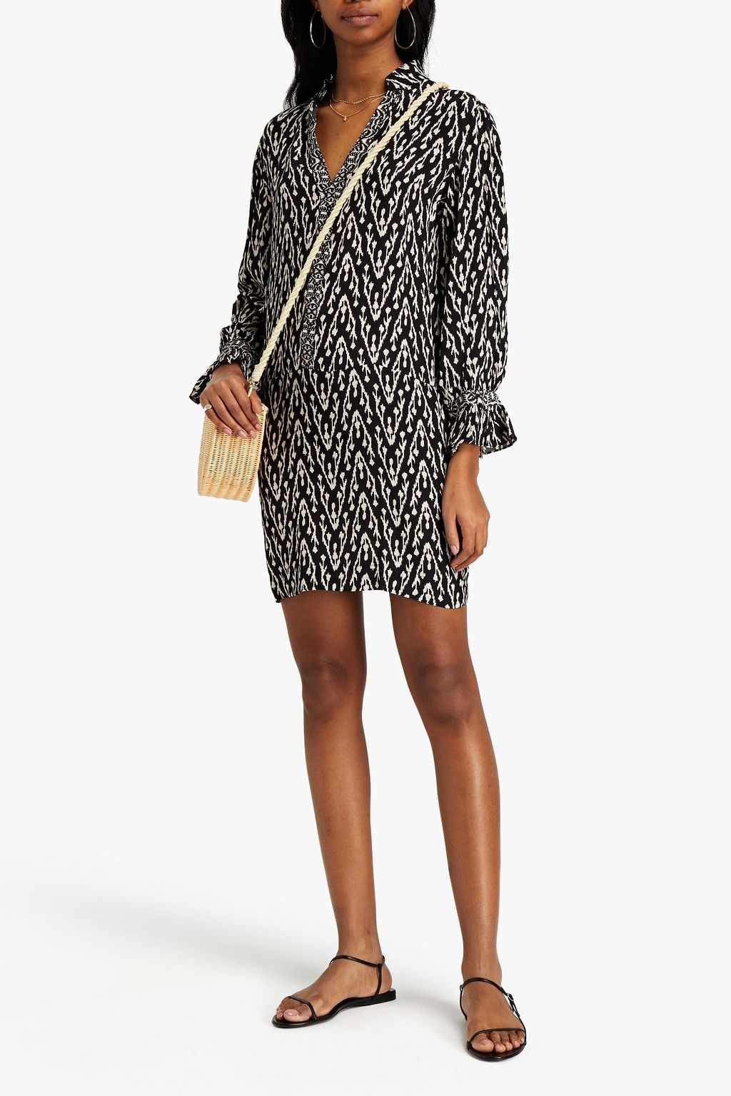 BA&SH Isadora printed crepe mini dress
