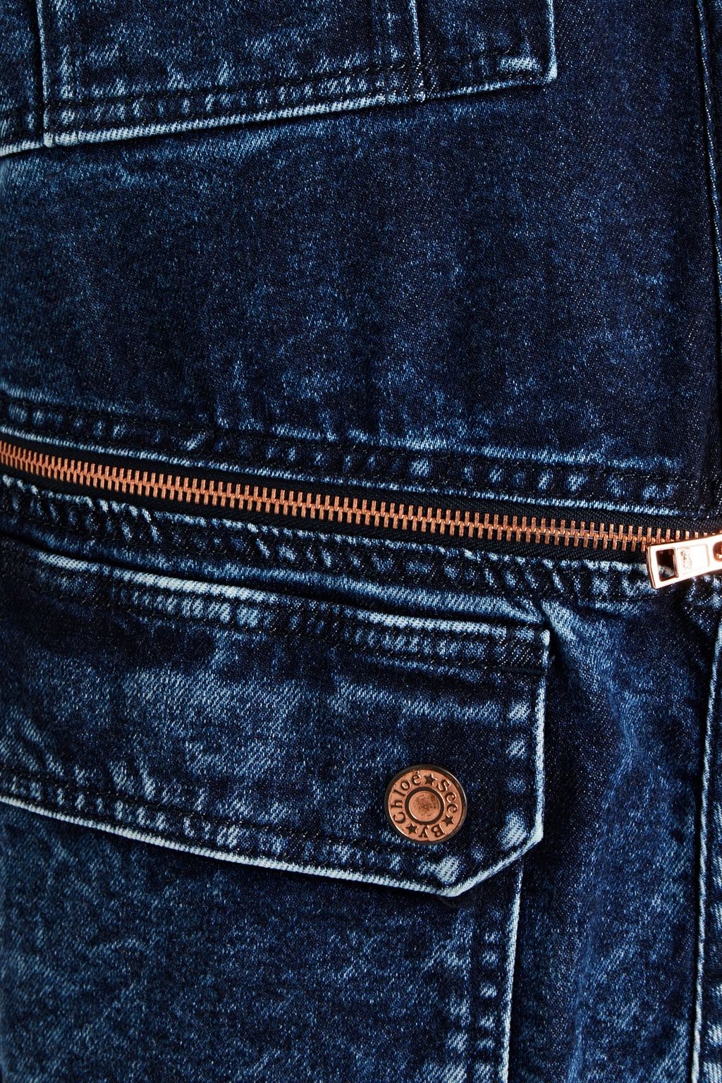 SEE BY CHLOÉ Zip-detailed denim vest