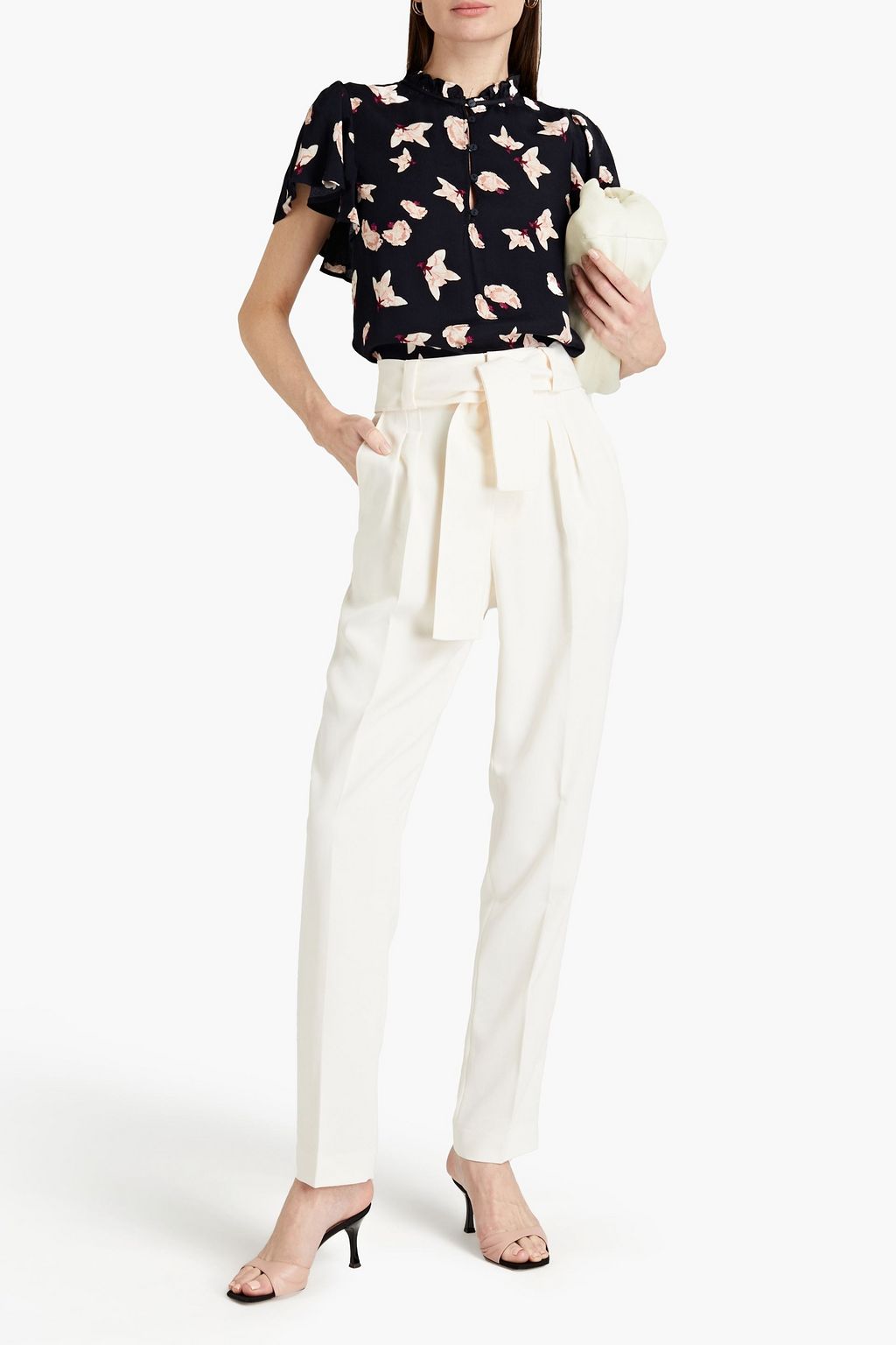 BA&SH Tiago pleated woven tapered pants