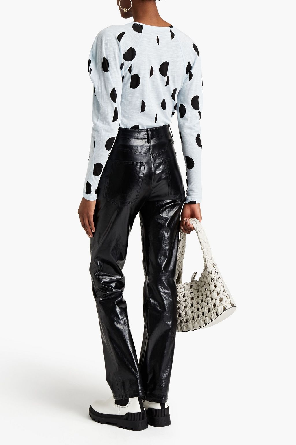 PROENZA SCHOULER Printed slub cotton-jersey top