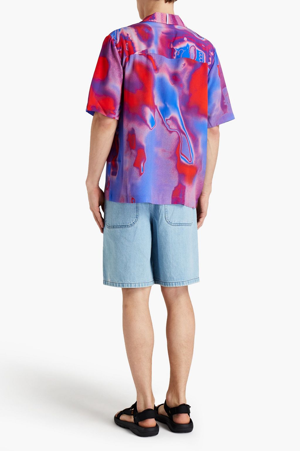 MCQ ALEXANDER MCQUEEN Appliquéd printed silk shirt