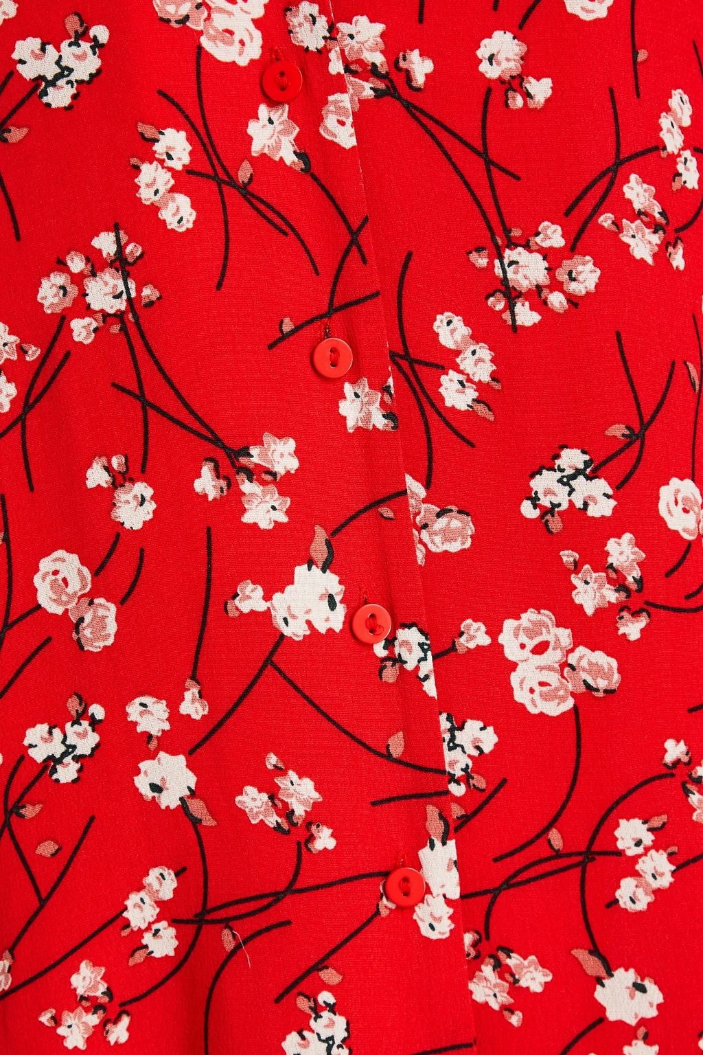 BA&SH Gessie gathered floral-print crepe blouse