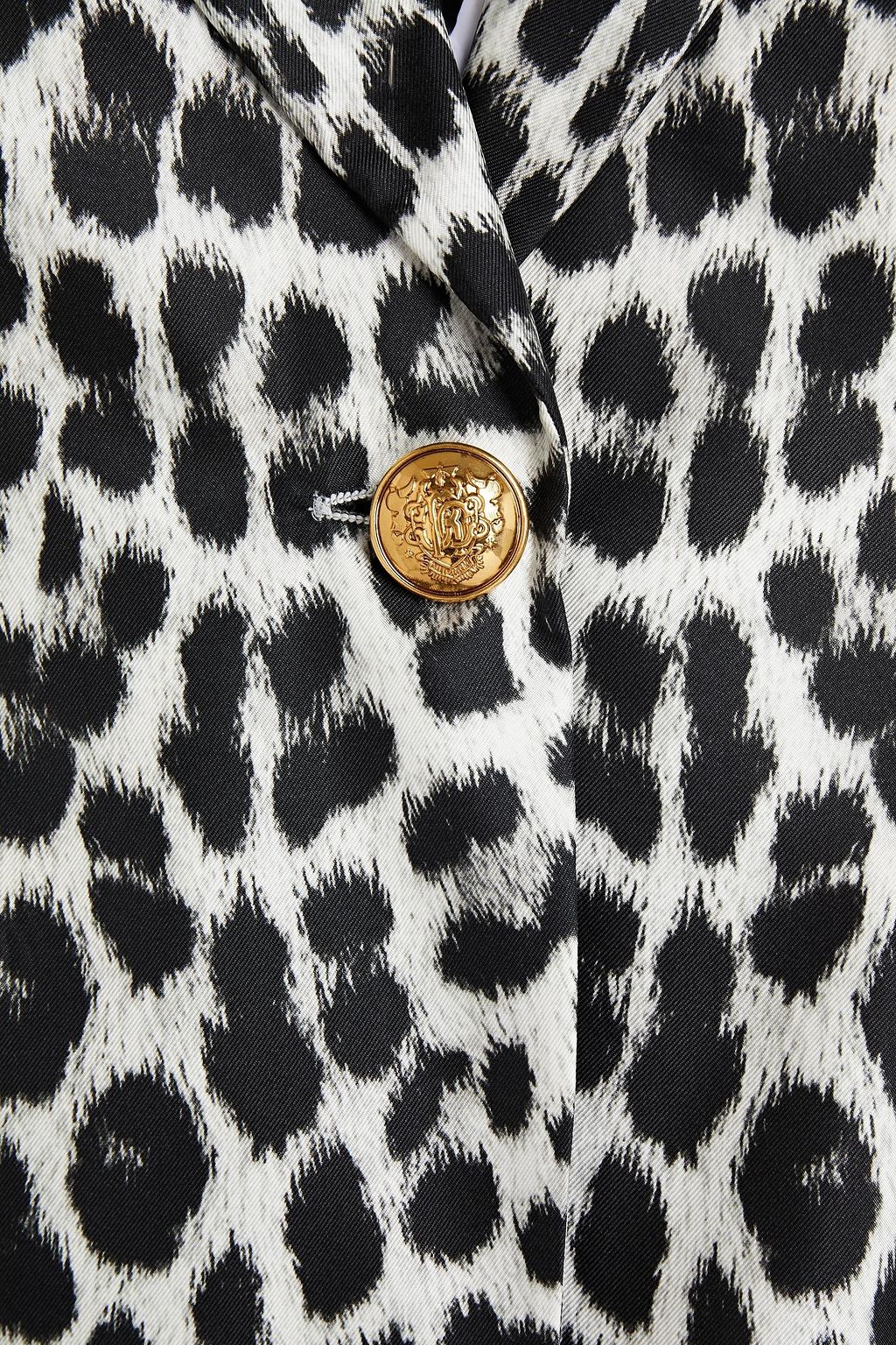 ROBERTO CAVALLI Leopard-print silk-twill blazer