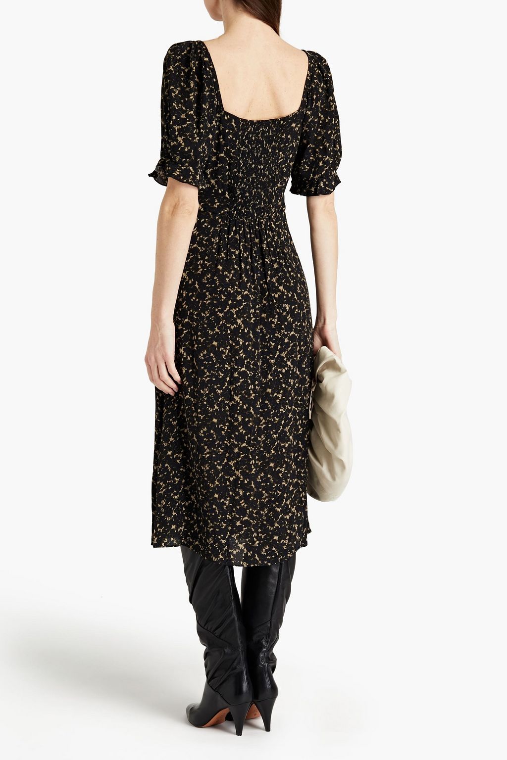 BA&SH Eden floral-print crepe midi dress