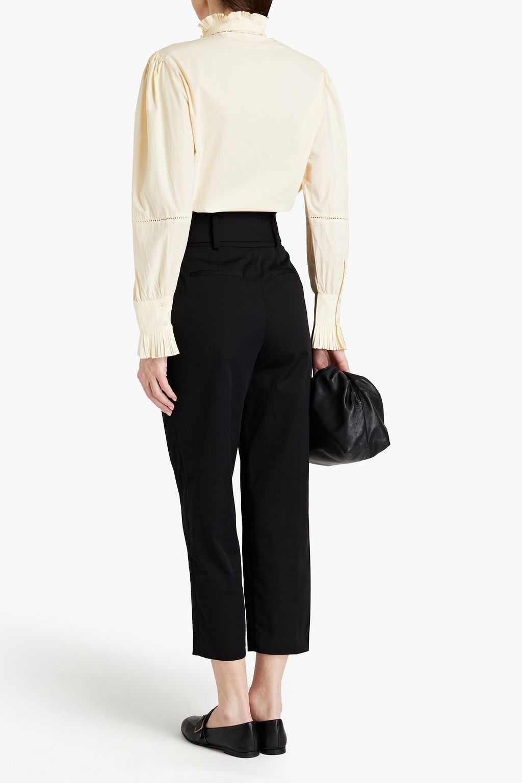 BA&SH Hale crochet-trimmed cotton-poplin blouse
