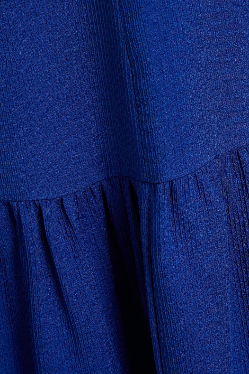 RODEBJER Gathered cotton and silk-blend crepon maxi skirt