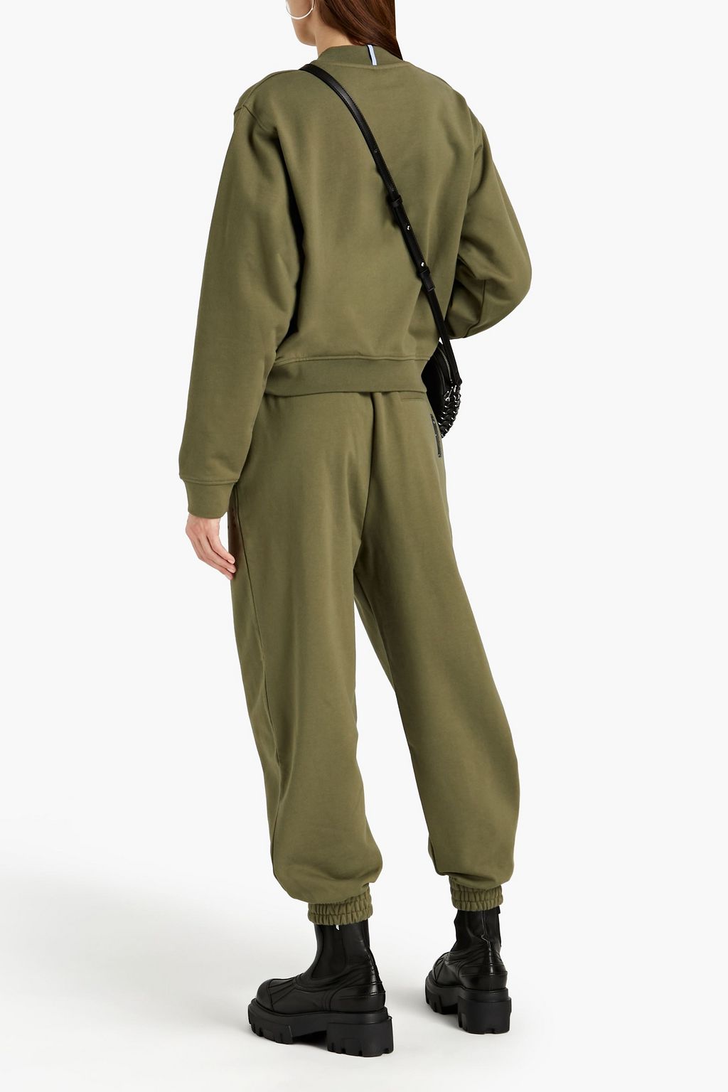 MCQ ALEXANDER MCQUEEN Appliquéd French cotton-terry track pants