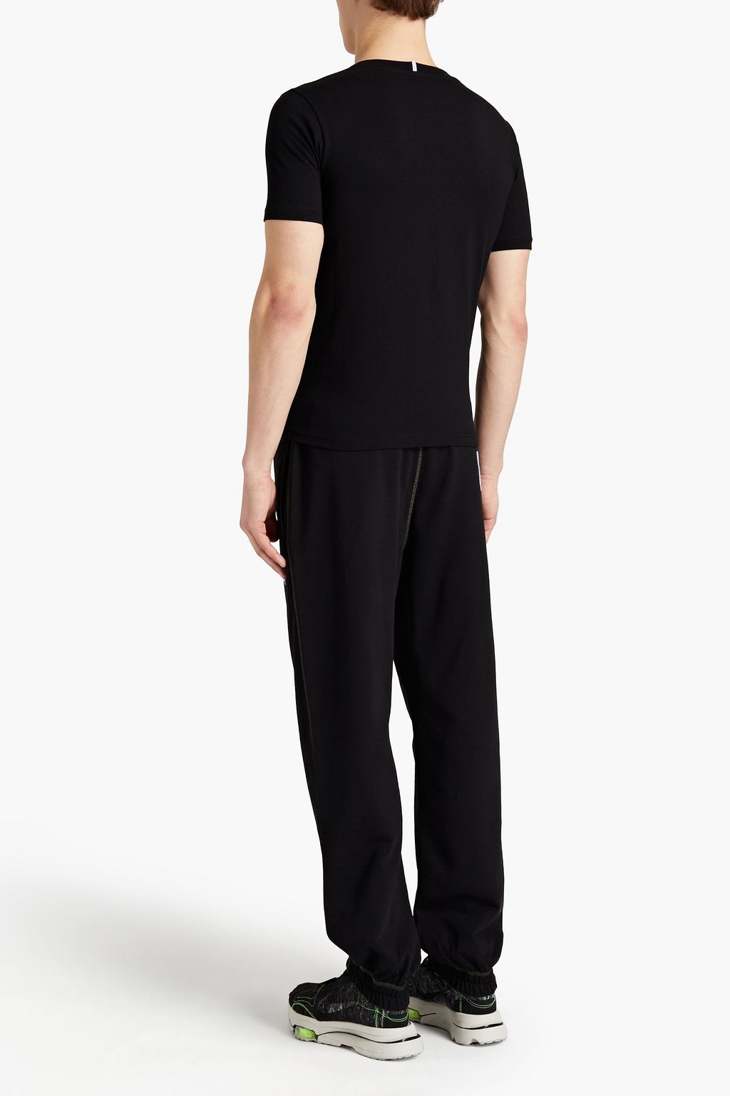 MCQ ALEXANDER MCQUEEN Slim-fit embroidered cotton-jersey T-shirt