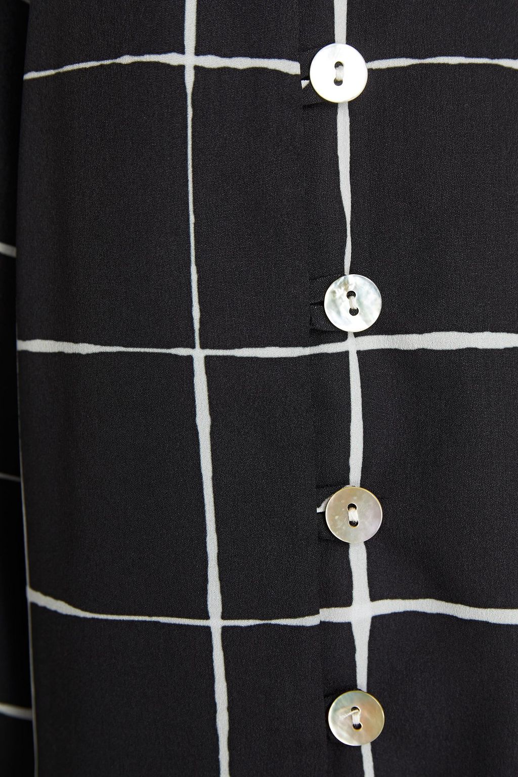 ALTUZARRA Checked crepe blouse
