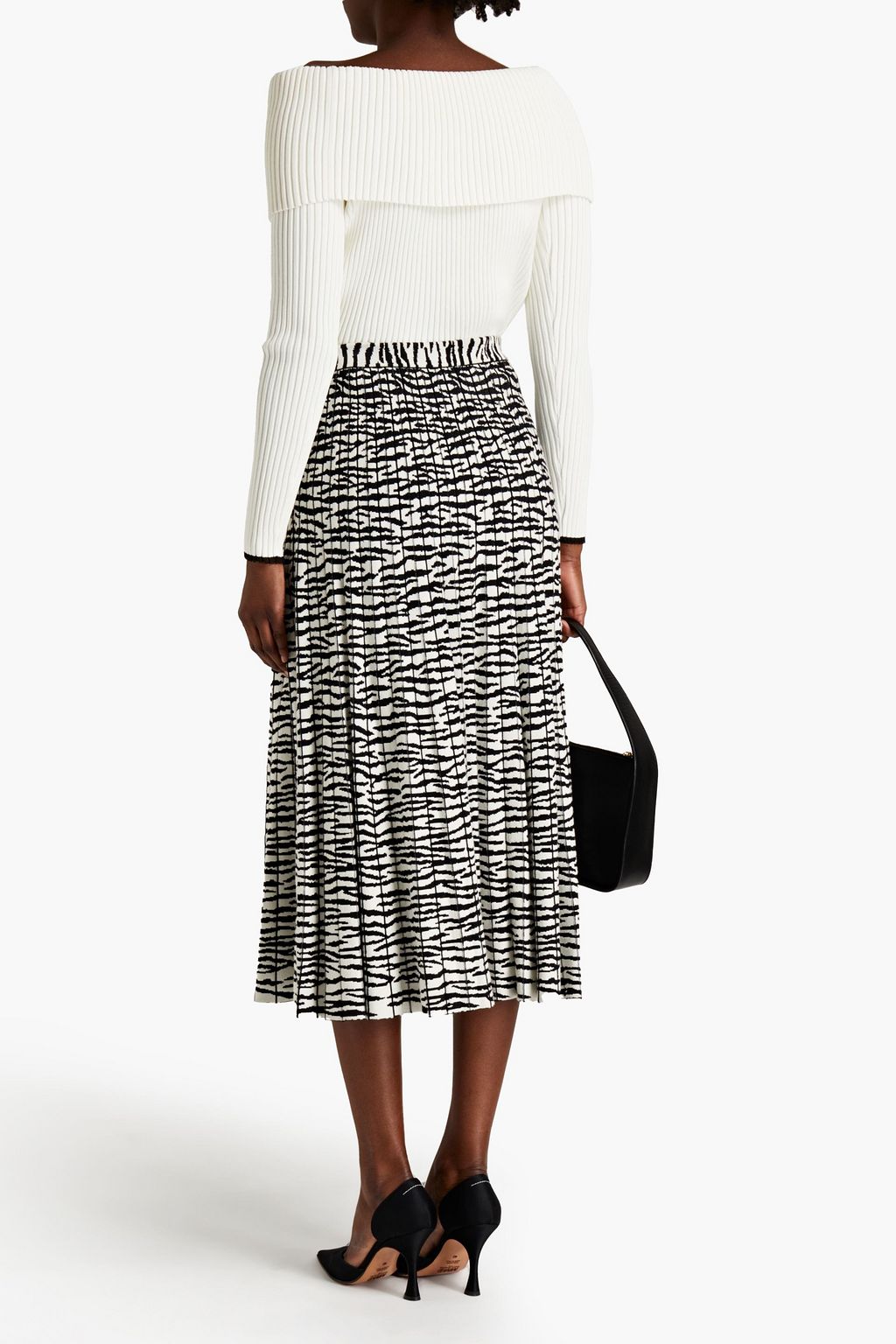PROENZA SCHOULER كنزة من نسيج محبوك بنمط مضلّع