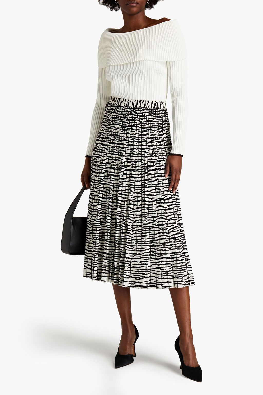 PROENZA SCHOULER كنزة من نسيج محبوك بنمط مضلّع