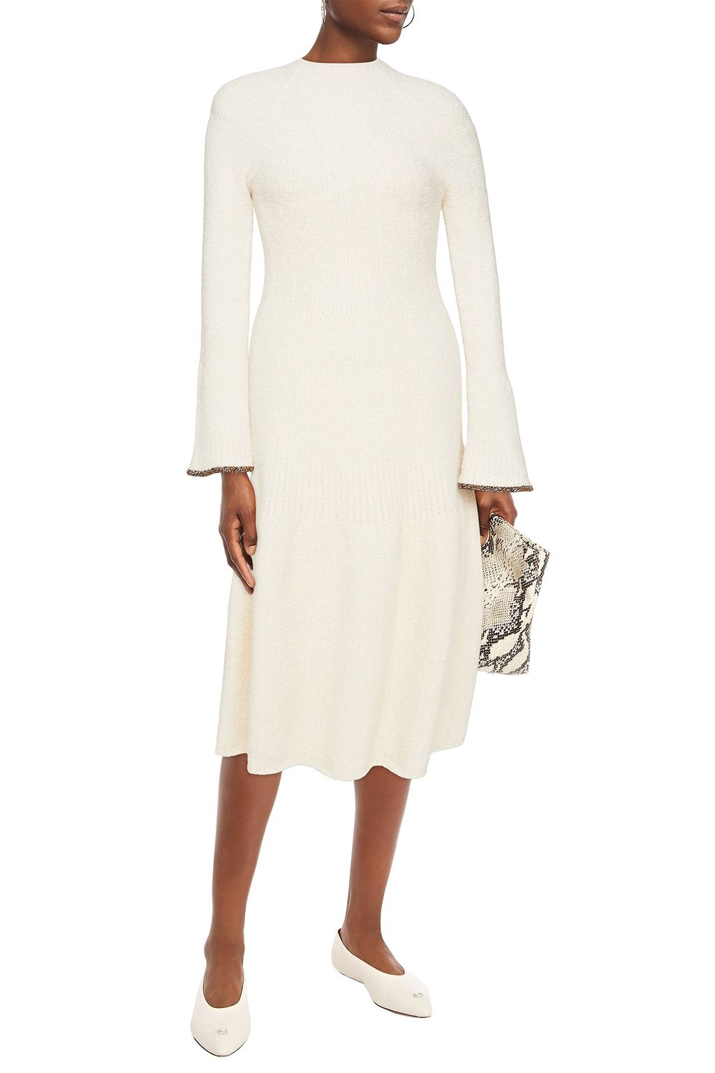 PROENZA SCHOULER Geripptes Midikleid aus Bouclé