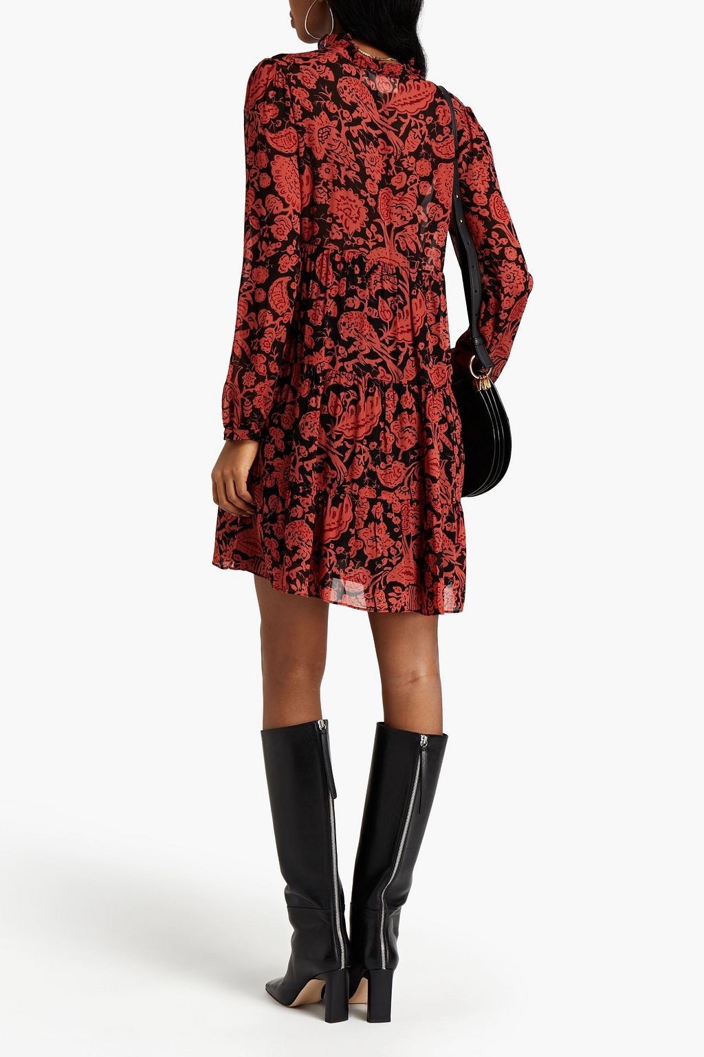 BA&SH Azur floral-print crepe mini dress