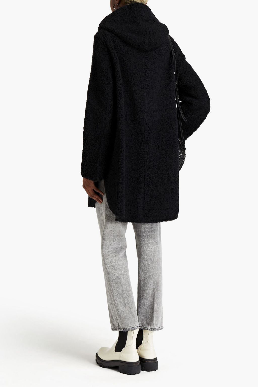 YVES SALOMON Shearling hooded coat