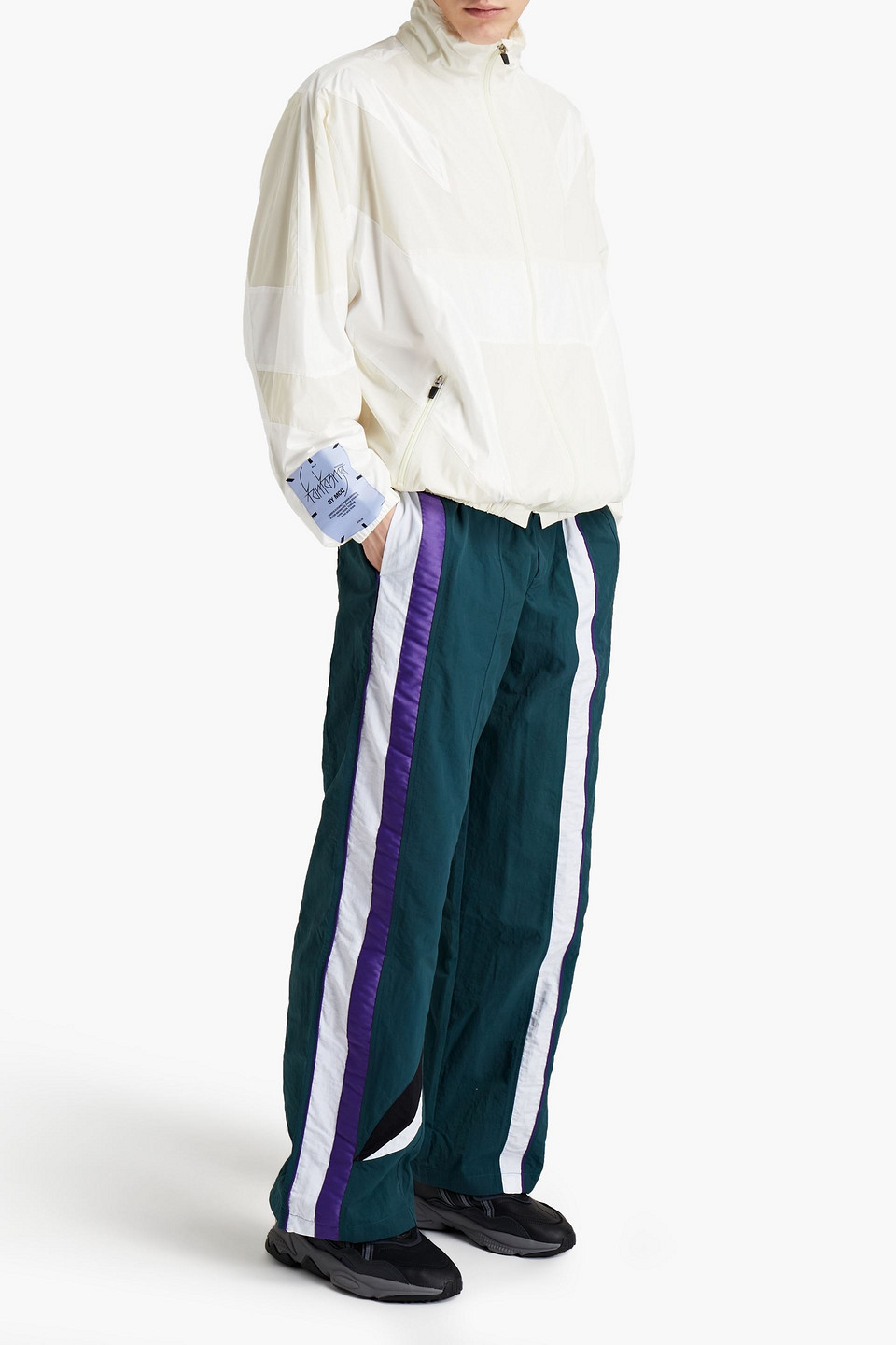 Mcq By Alexander Mcqueen Mcq Alexander Mcqueen Man Striped Shell Track Trousers In Green