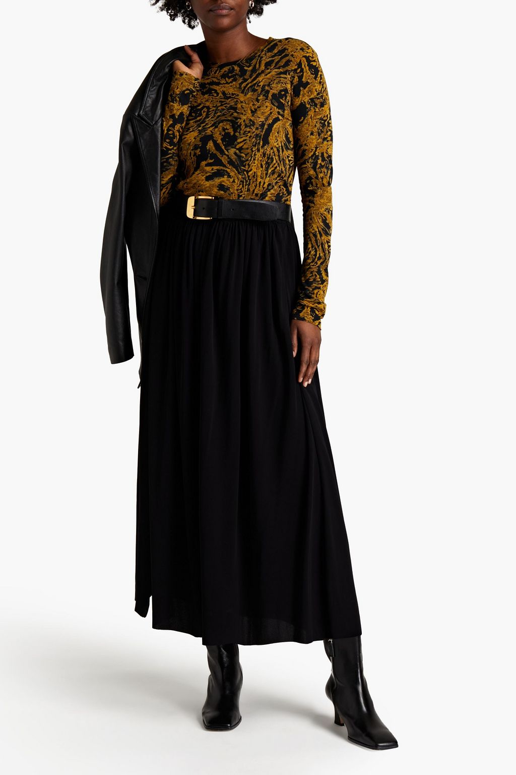 PROENZA SCHOULER Printed slub cotton-jersey top