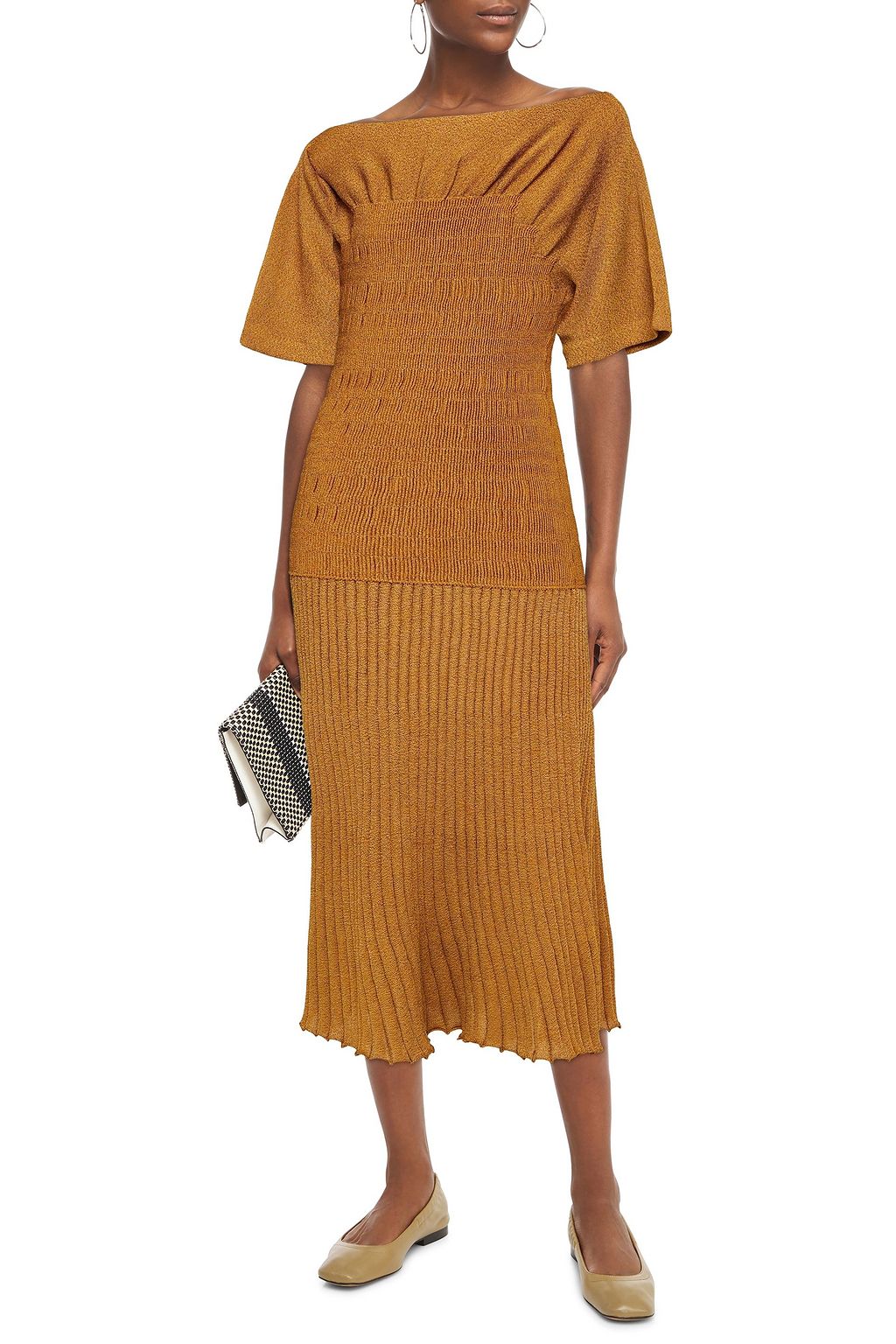 PROENZA SCHOULER Midikleid aus geripptem Stretch-Strick