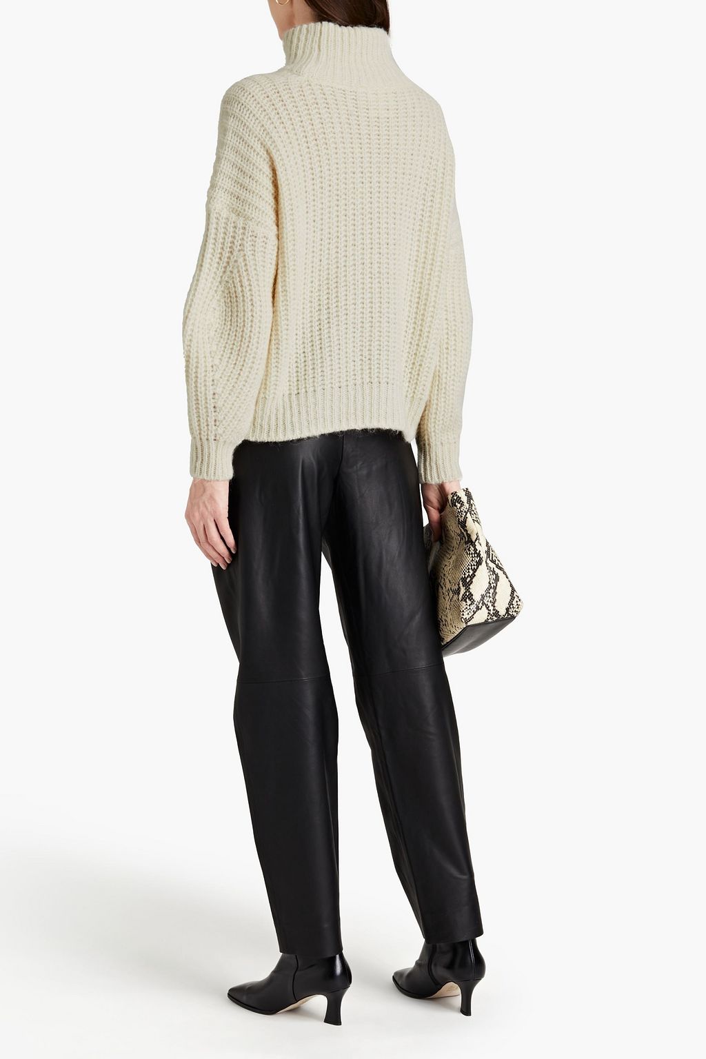 BA&SH Oversized ribbed-knit turtleneck sweater