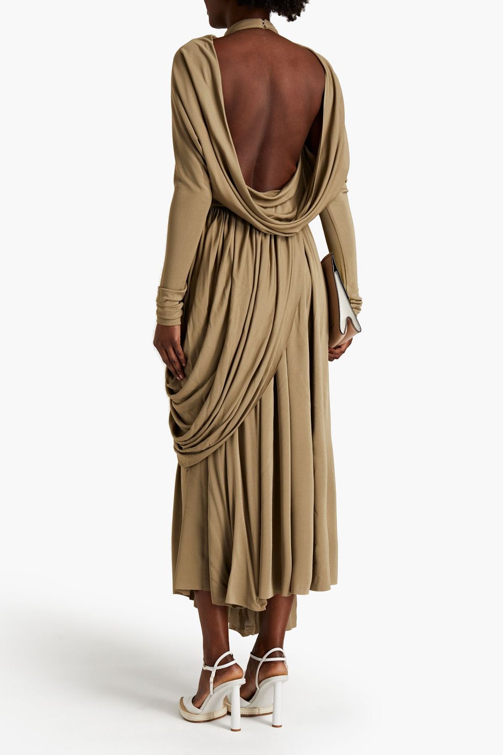 PROENZA SCHOULER Cutout draped jersey maxi dress