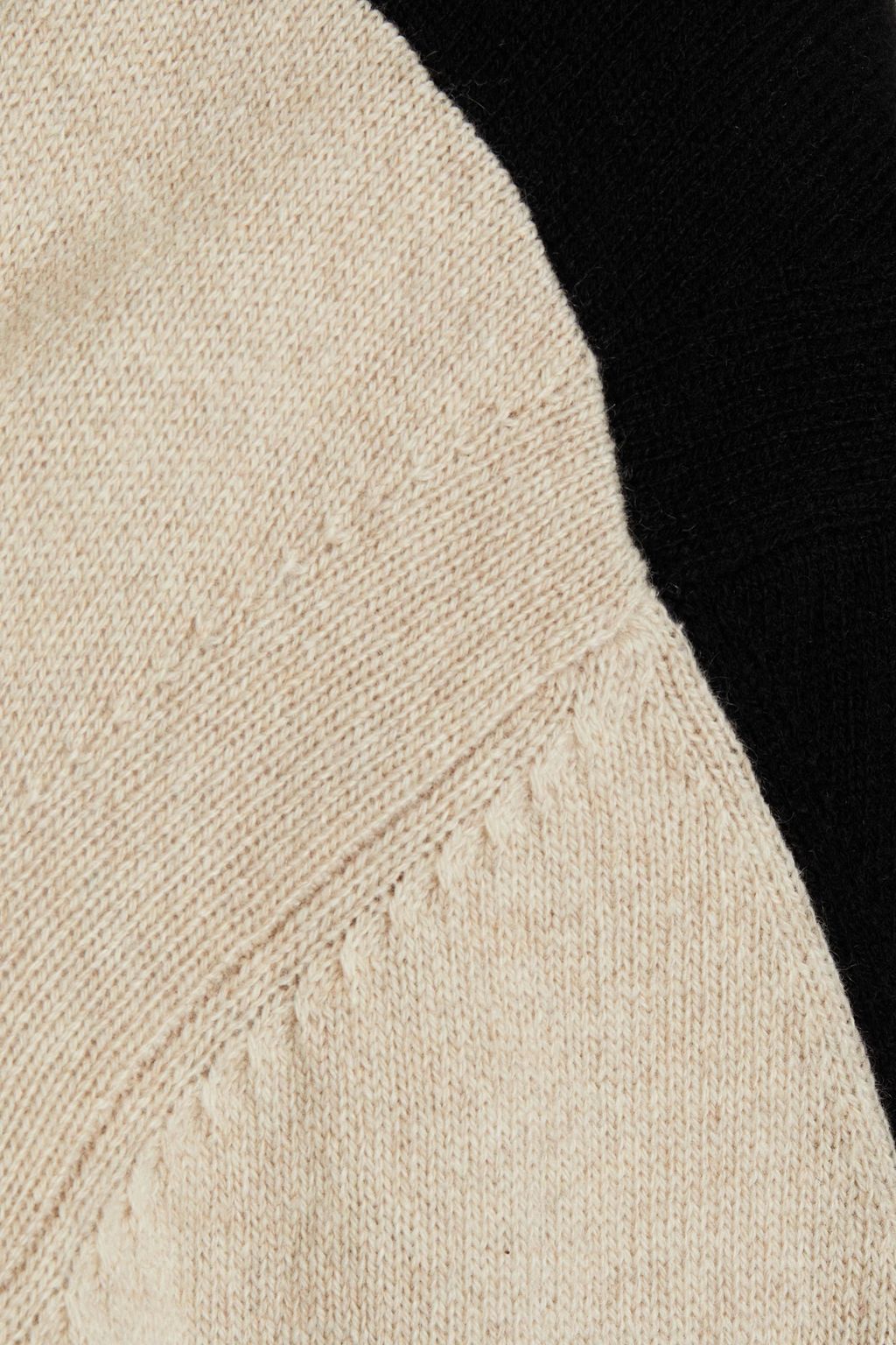 PROENZA SCHOULER Two-tone cashmere-blend turtleneck sweater