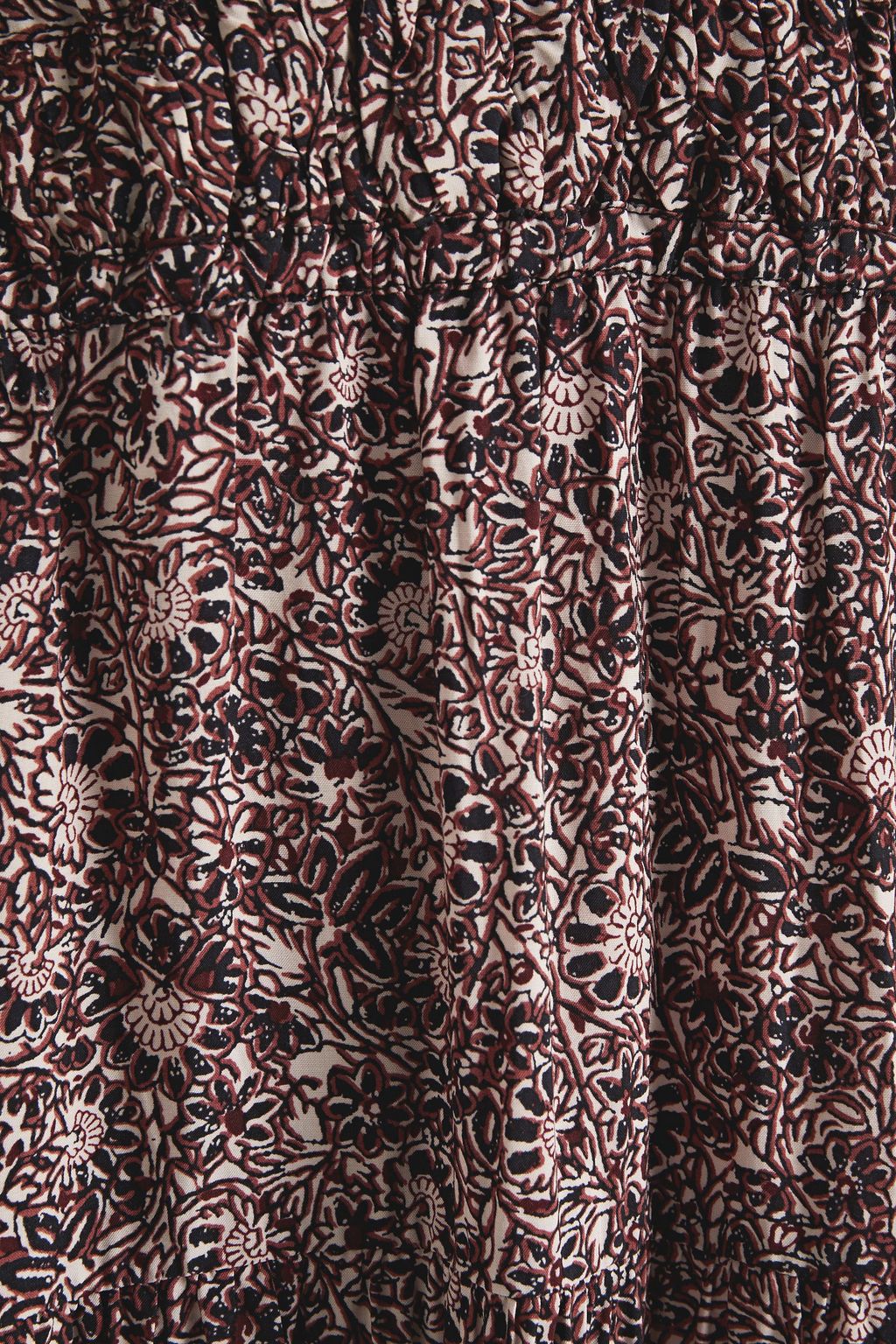 BA&SH Glee gathered printed crepe midi dress