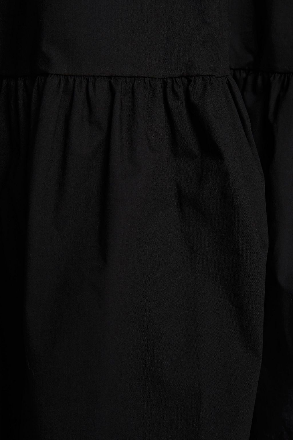 MARC JACOBS The Tent embellished gathered organic cotton-poplin mini dress