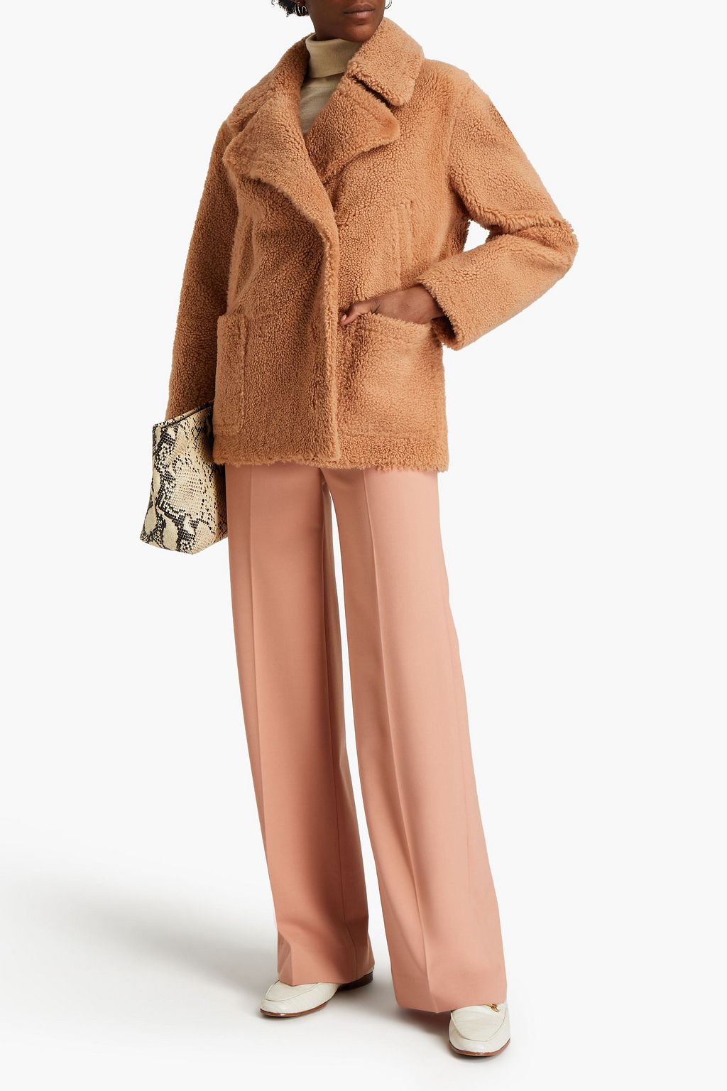 YVES SALOMON Double-breasted shearling coat