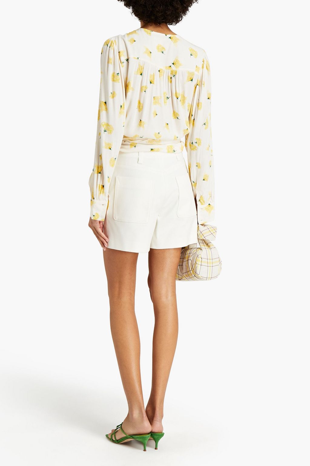 BA&SH Koxie floral-print crepe wrap top