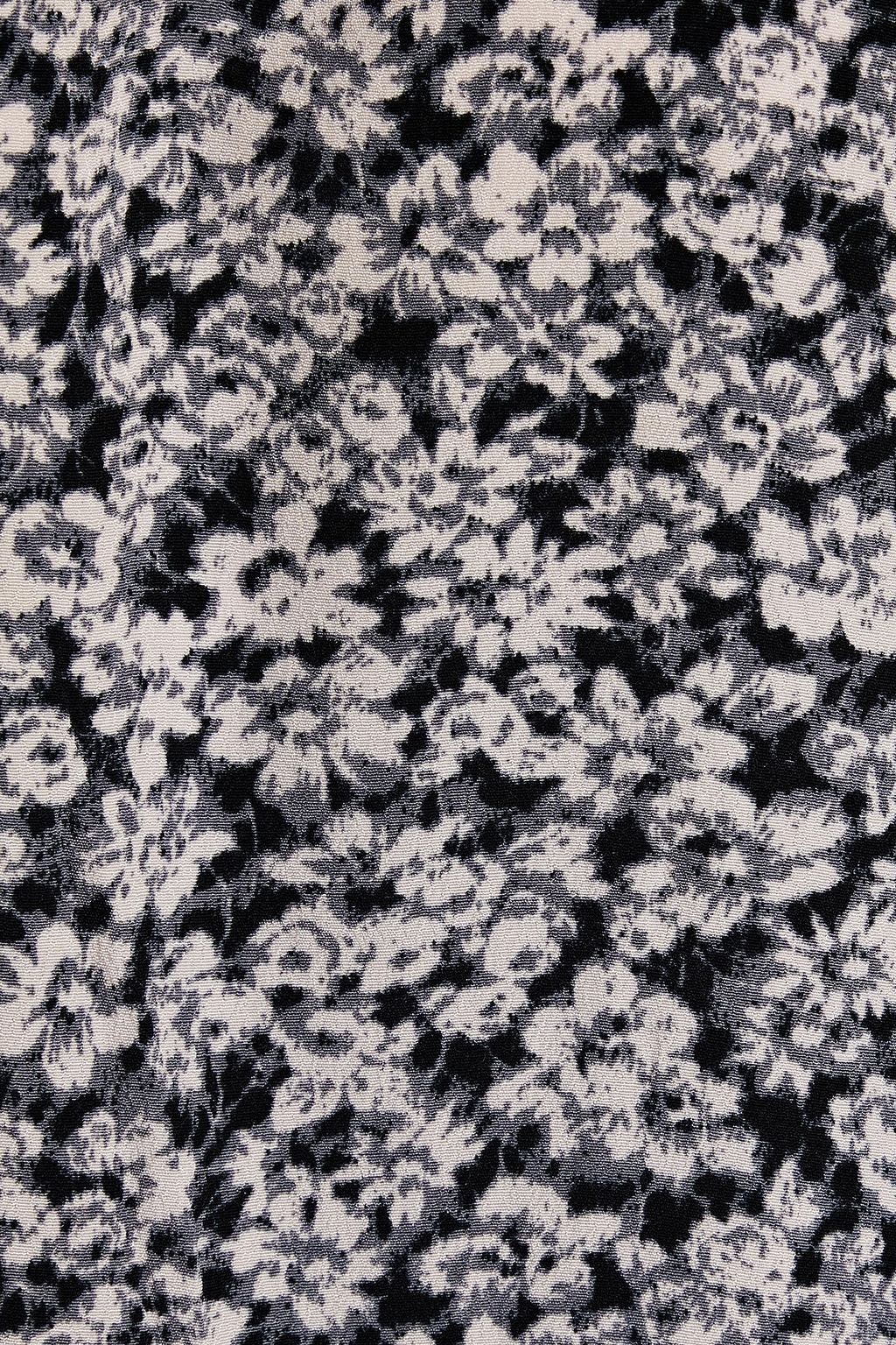 BA&SH Elsa shirred floral-print crepe blouse