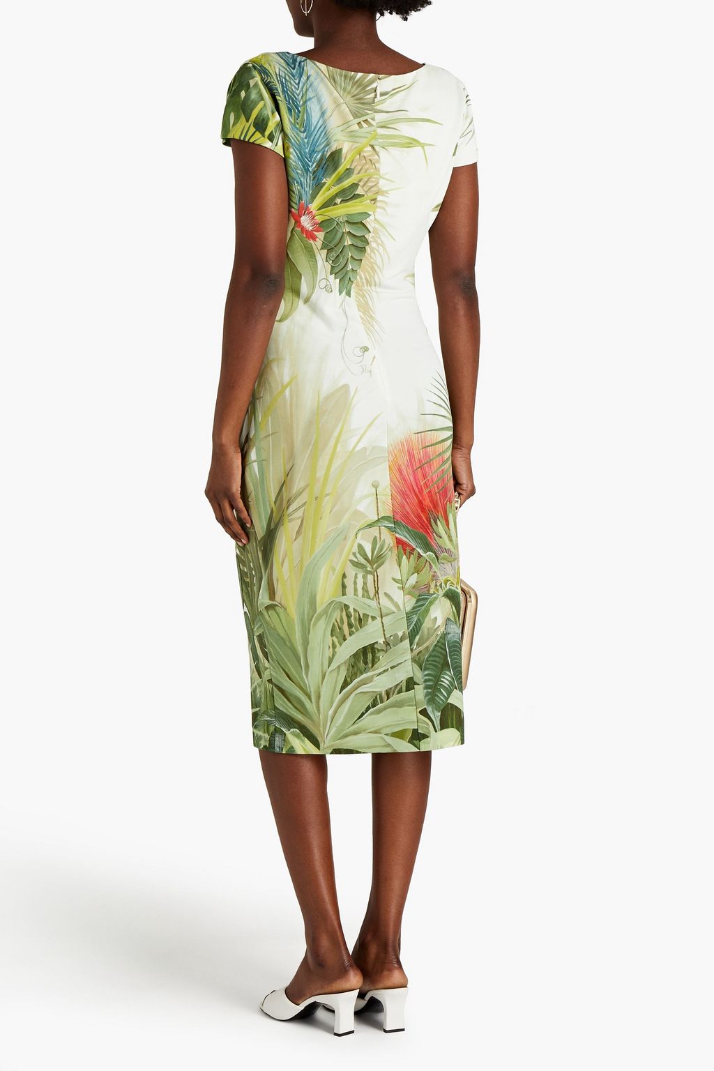 ROBERTO CAVALLI Printed jersey midi dress