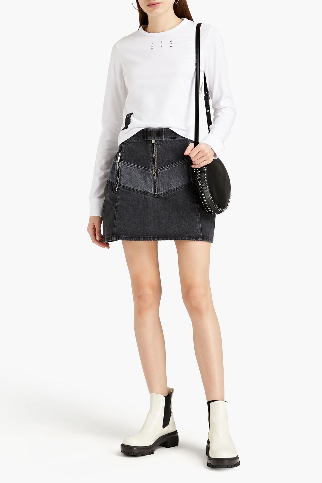 MCQ ALEXANDER MCQUEEN Appliquéd cotton-jersey top