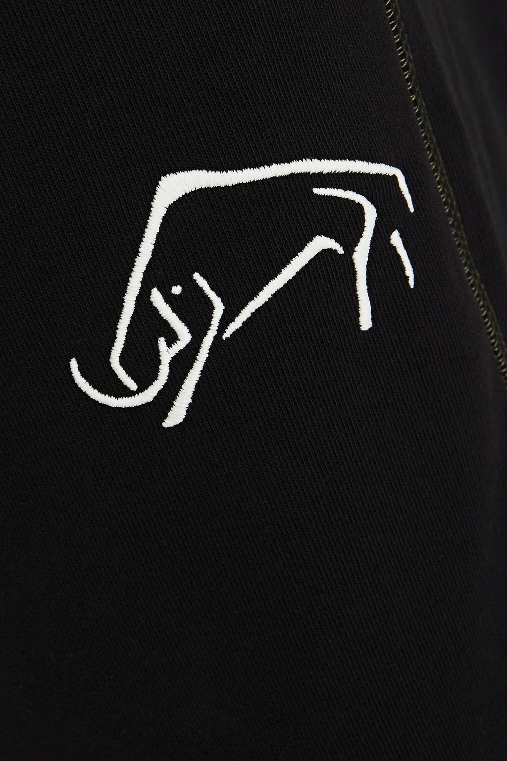 MCQ ALEXANDER MCQUEEN Embroidered French cotton-terry sweatpants