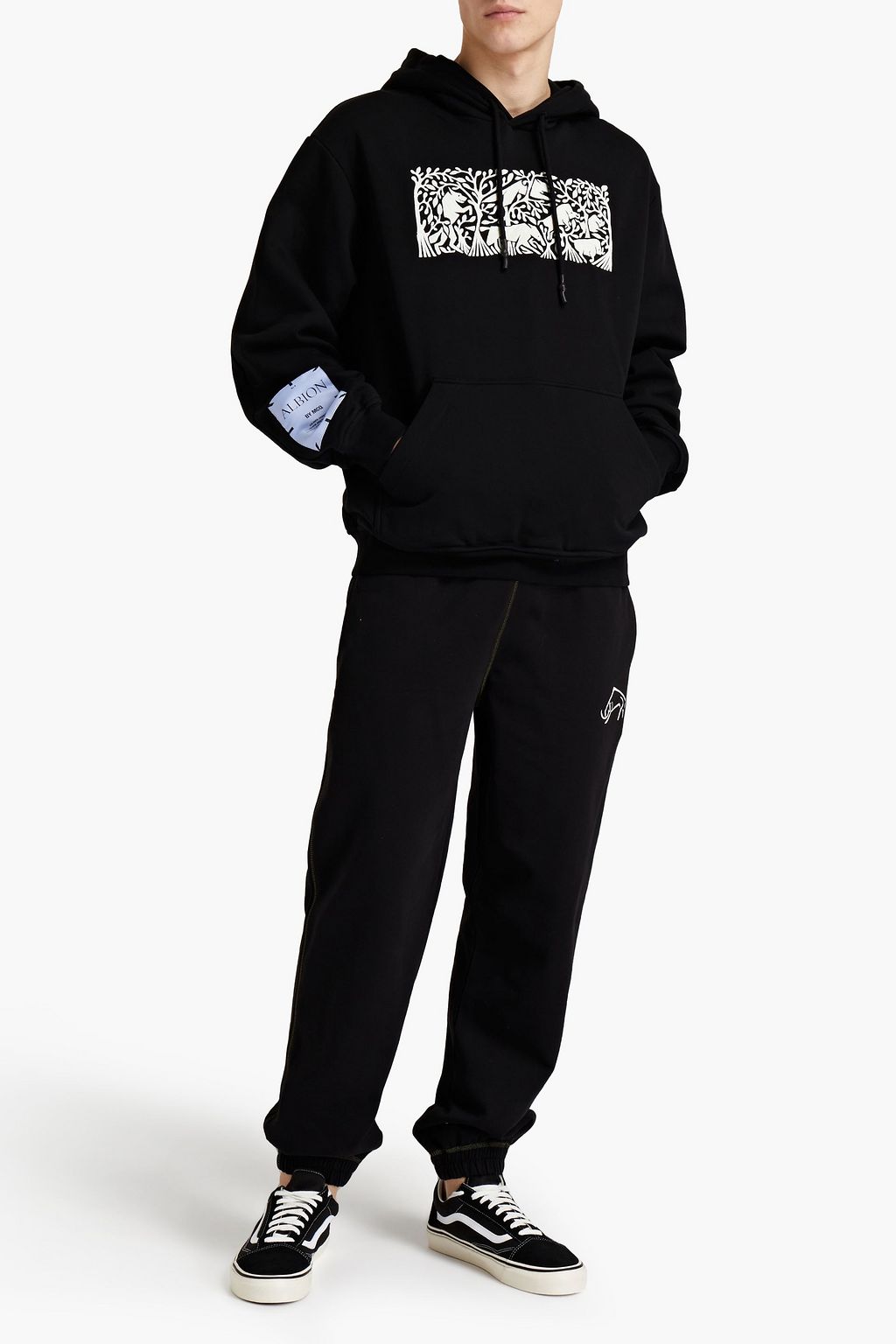 MCQ ALEXANDER MCQUEEN Embroidered French cotton-terry sweatpants