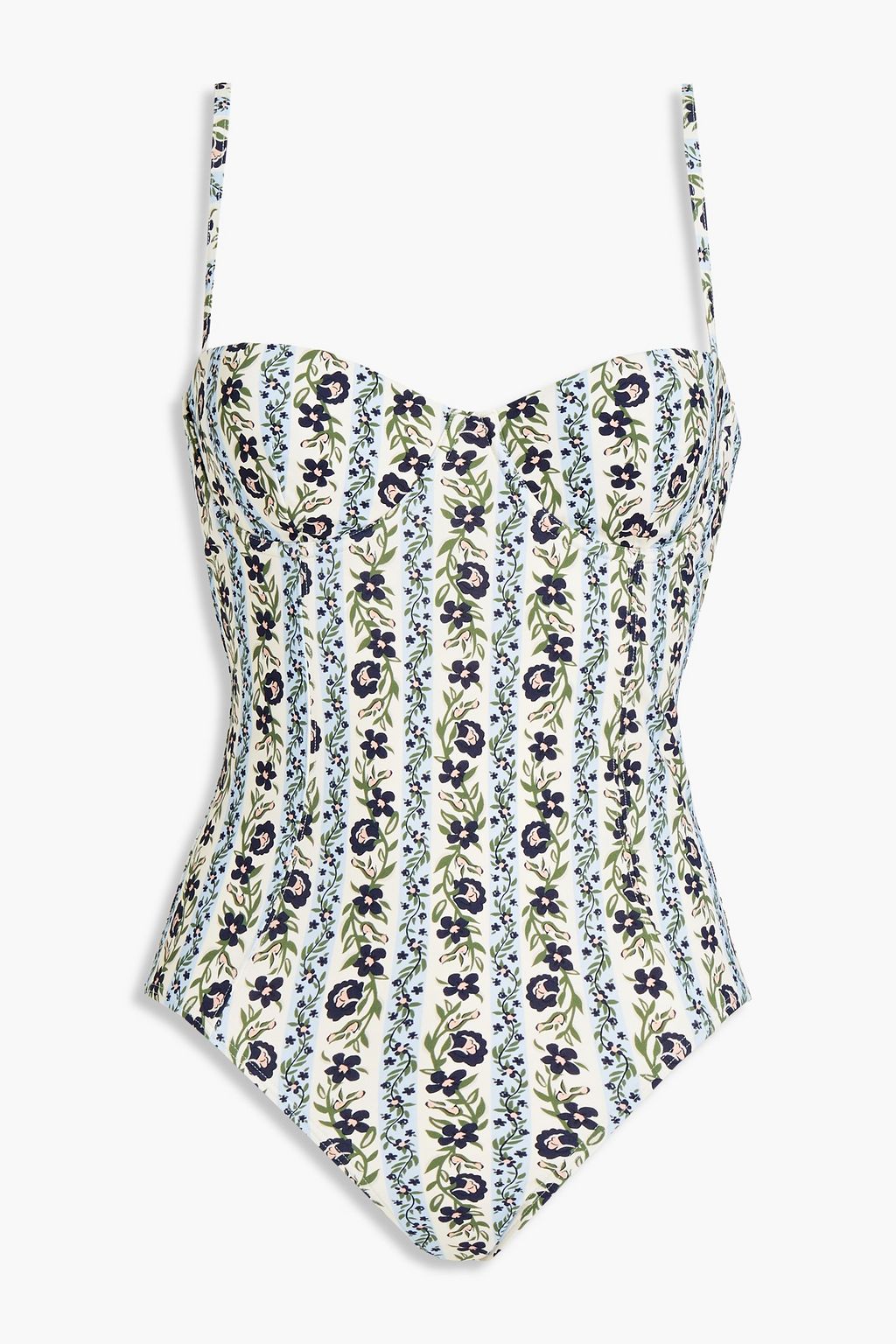 Cream Floral-print swimsuit | TORY BURCH | THE OUTNET