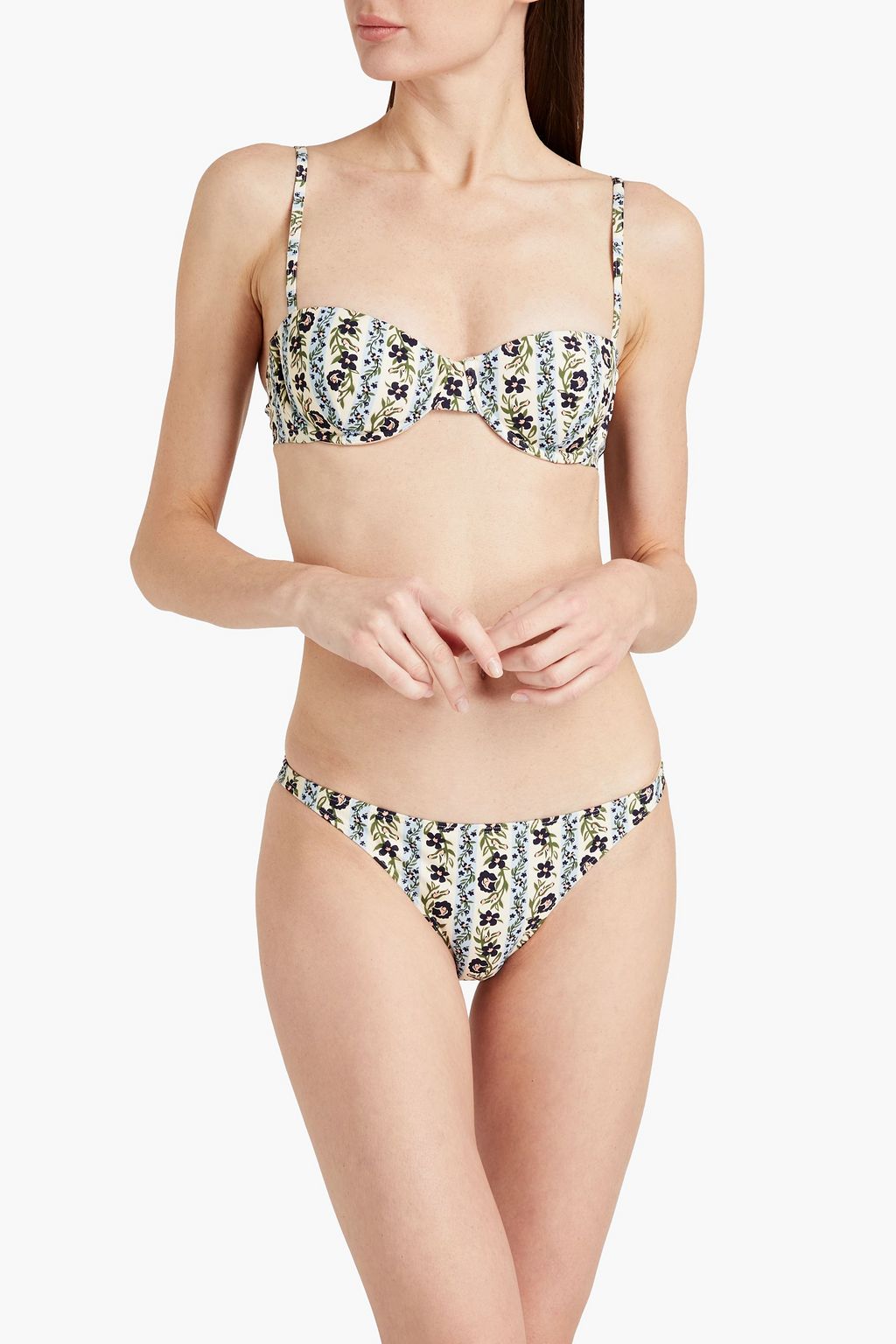 TORY BURCH Floral-print low-rise bikini briefs