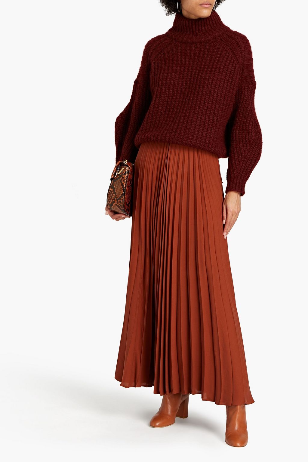 BA&SH Oversized ribbed-knit turtleneck sweater
