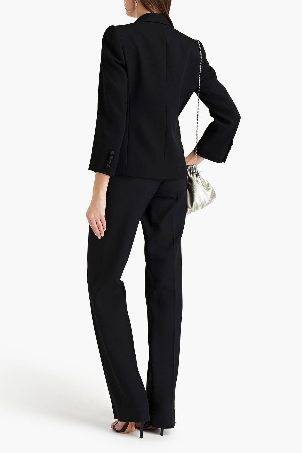 MARC JACOBS Satin-trimmed wool-crepe blazer